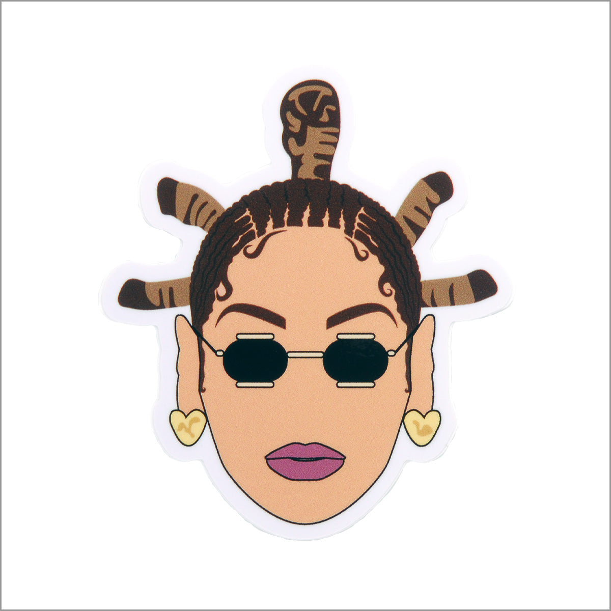 Beyonce Vinyl Sticker, Front side