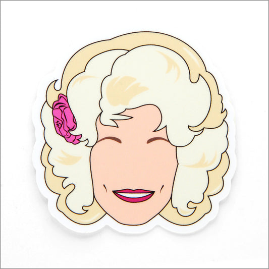 Dolly Parton Vinyl Sticker, Front side