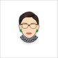 Ruth Bader Ginsburg Lapel Pin, Front side