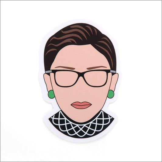 Ruth Bader Ginsburg Vinyl Sticker, Front side