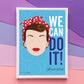 Rosie the Riveter Poster, In picture frame