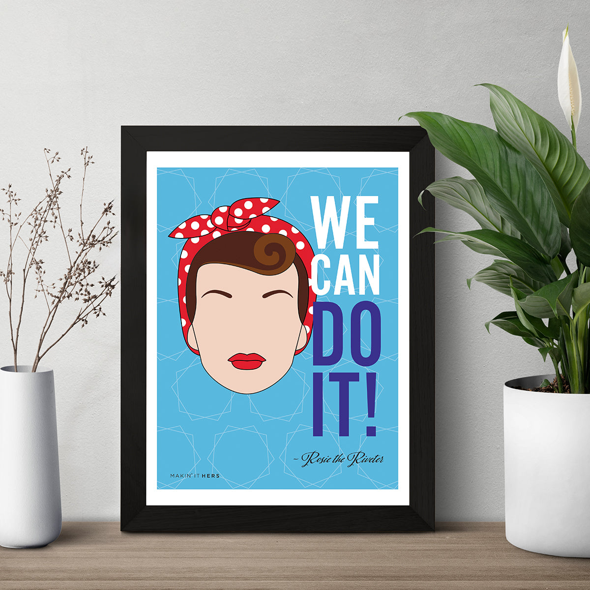 Rosie the Riveter Poster, In frame