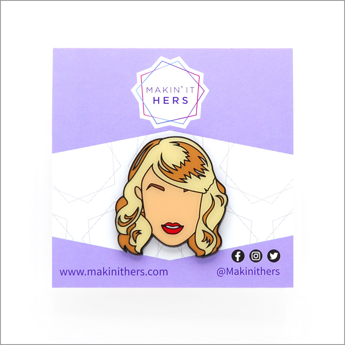 Taylor Swift Lapel Pin, On backing card