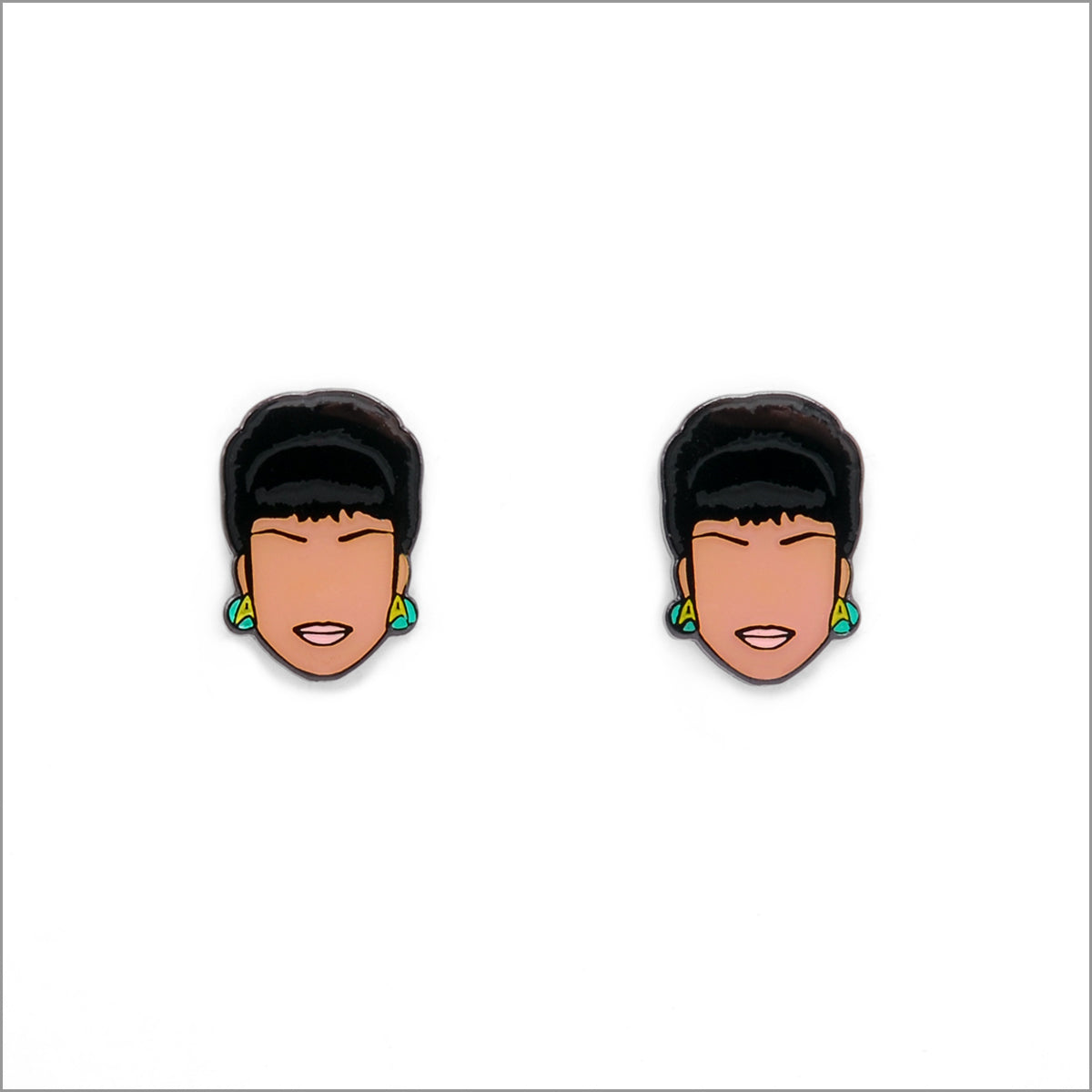 Star Trek Lieutenant Uhura Earrings, Front side