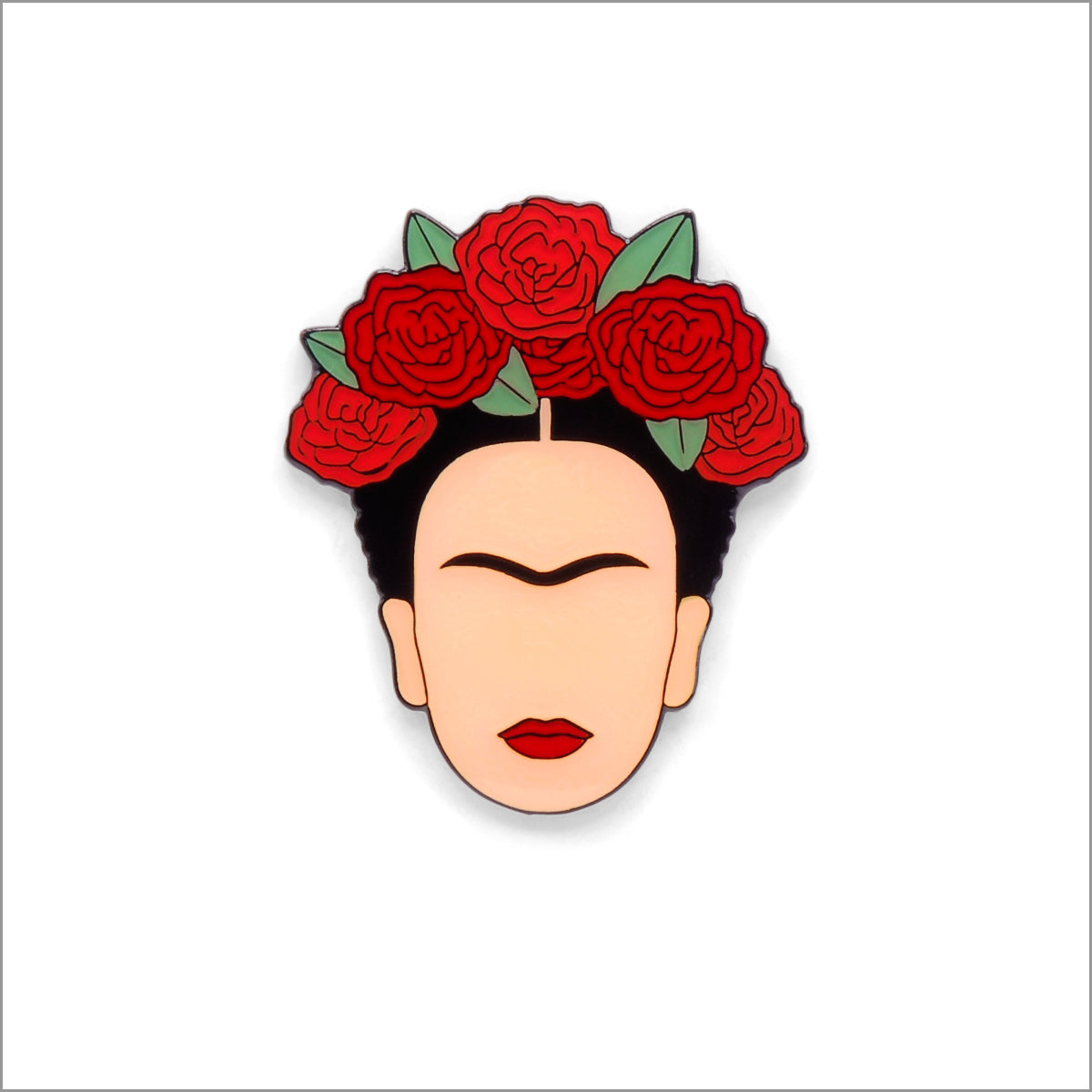 Frida Kahlo Lapel Pin, Front side