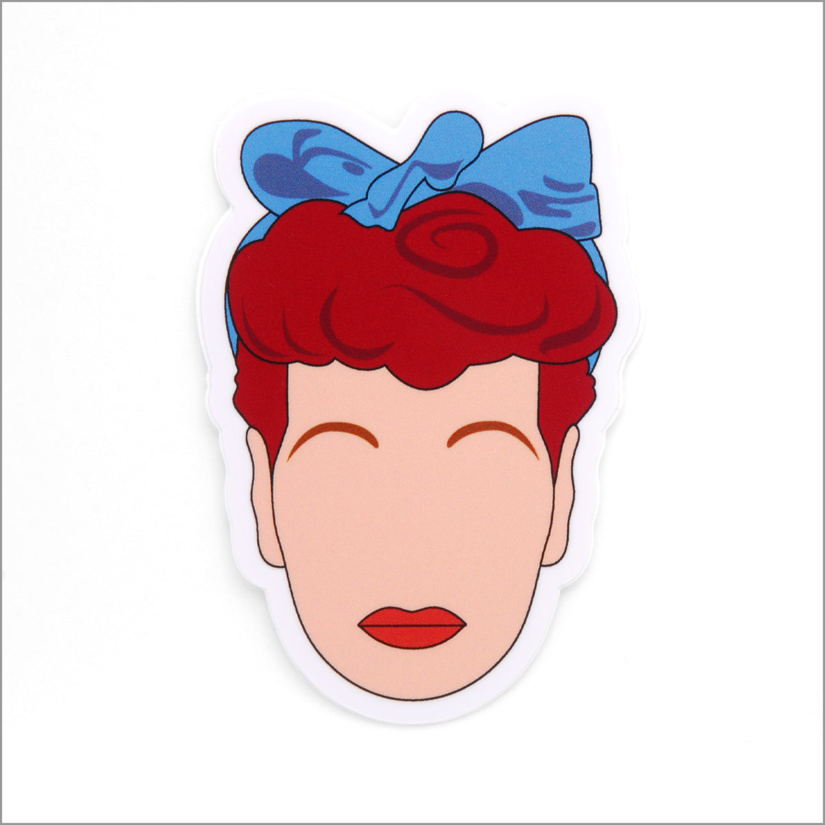 Lucille Ball Vinyl Sticker, Front side