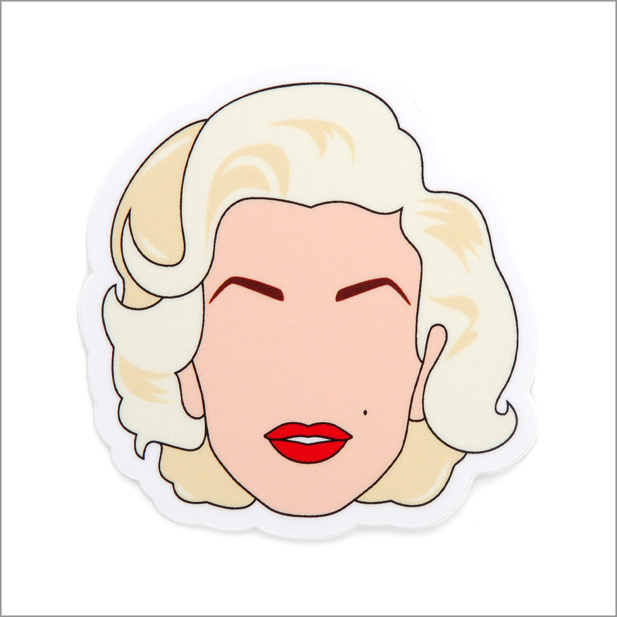 Marilyn Monroe Vinyl Sticker, Front side