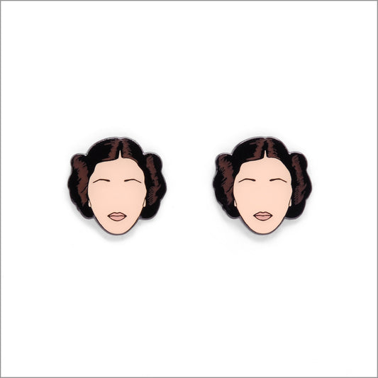 Star Wars Princess Leia earrings, Front side